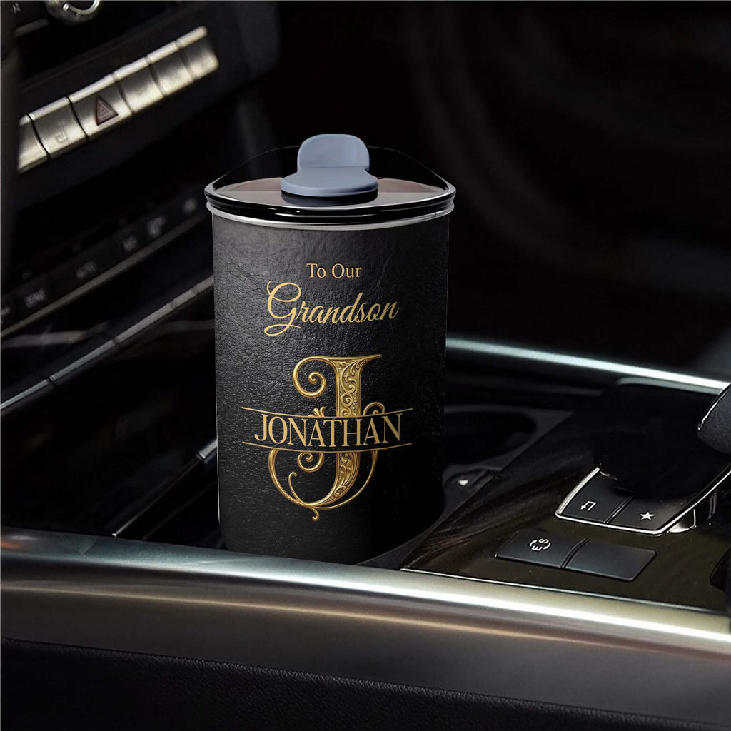 Personalized Monogram Initial 10oz Tumbler for Grandson 10oz tumbler GradoCreations