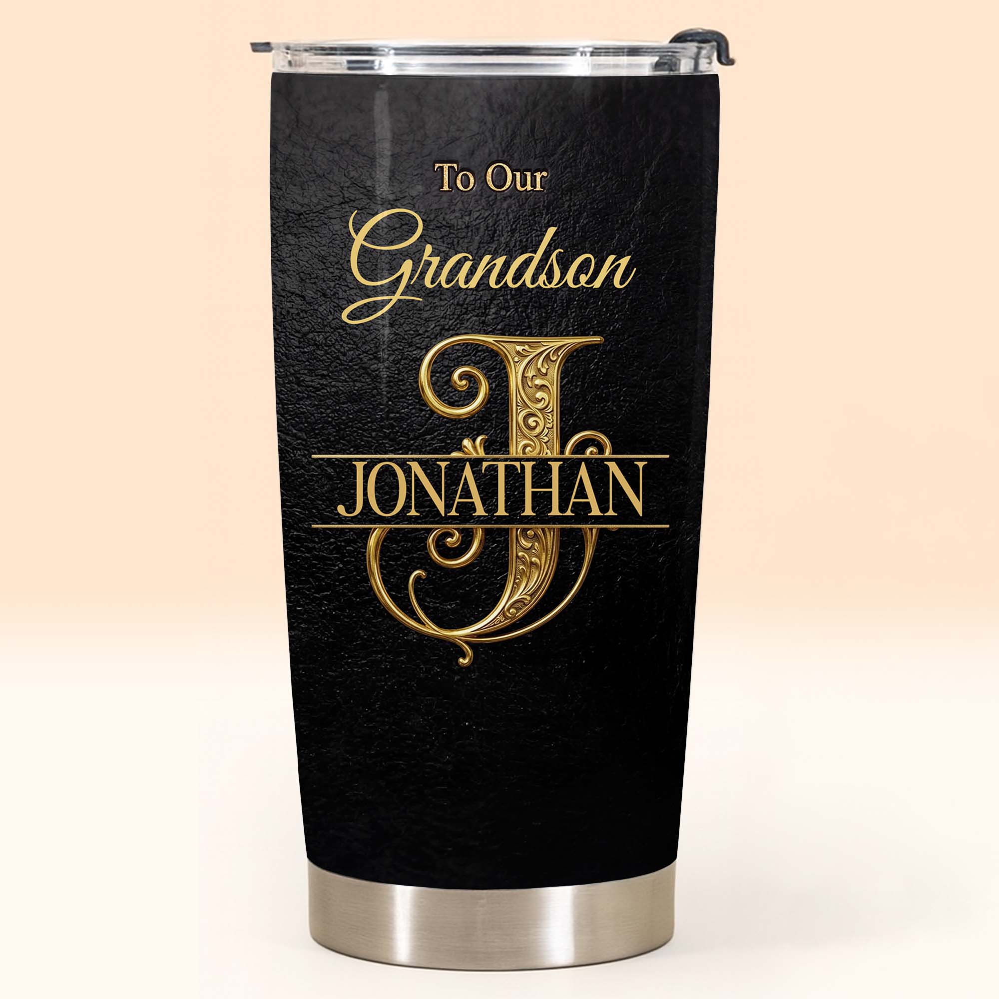 Personalized Stainless Steel Tumbler Custom Name Gift for Grandson Tumbler GradoCreations