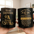 Personalized Black Mug Custom Message Gift for Grandson
