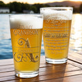 Personalized Beer Glass Custom Name Gift for Grandson