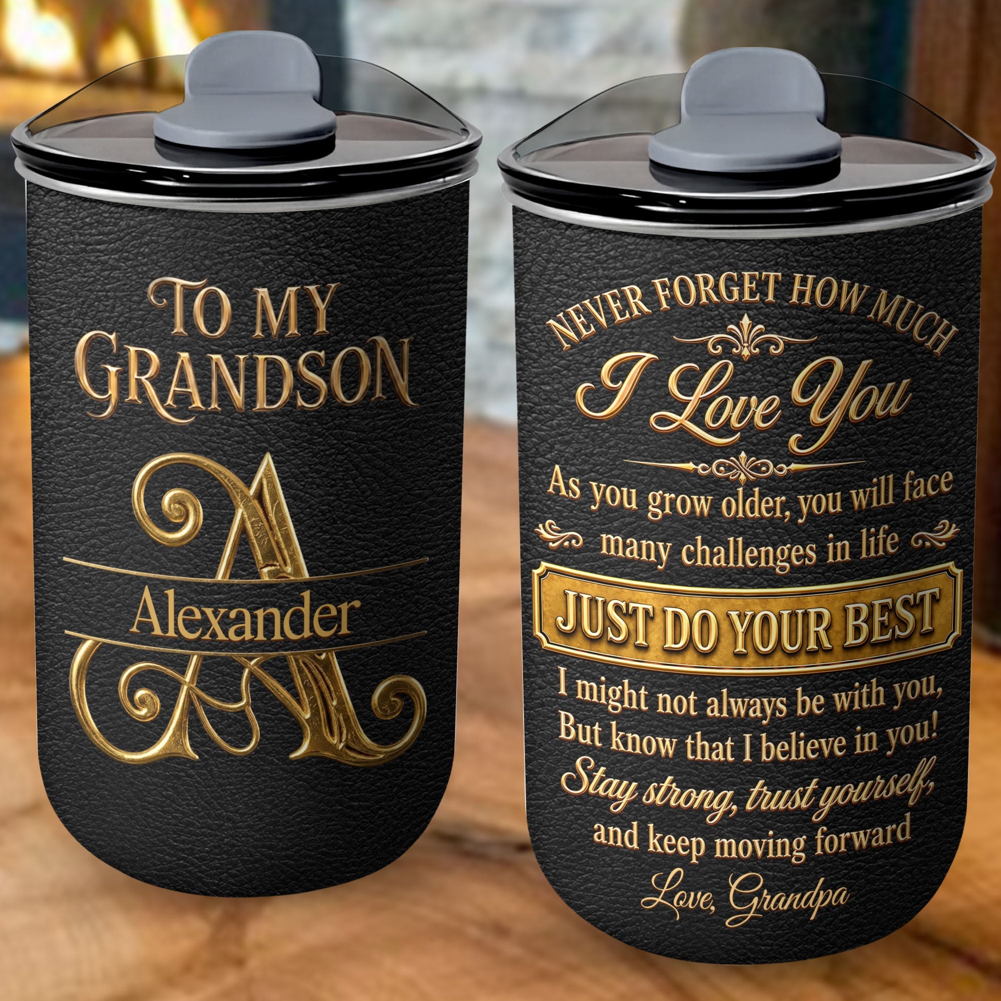 Personalized 10oz Tumbler Custom Name Gift for Grandson