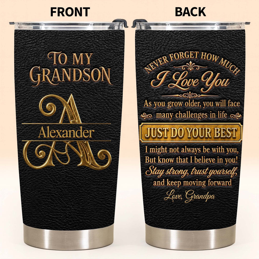Personalized 20oz Stainless Steel Tumbler for Grandson Gift