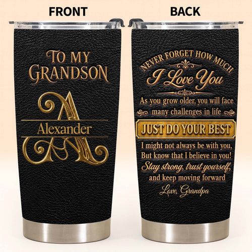 Personalized 20oz Stainless Steel Tumbler for Grandson Gift 20oz Tumbler GradoCreations