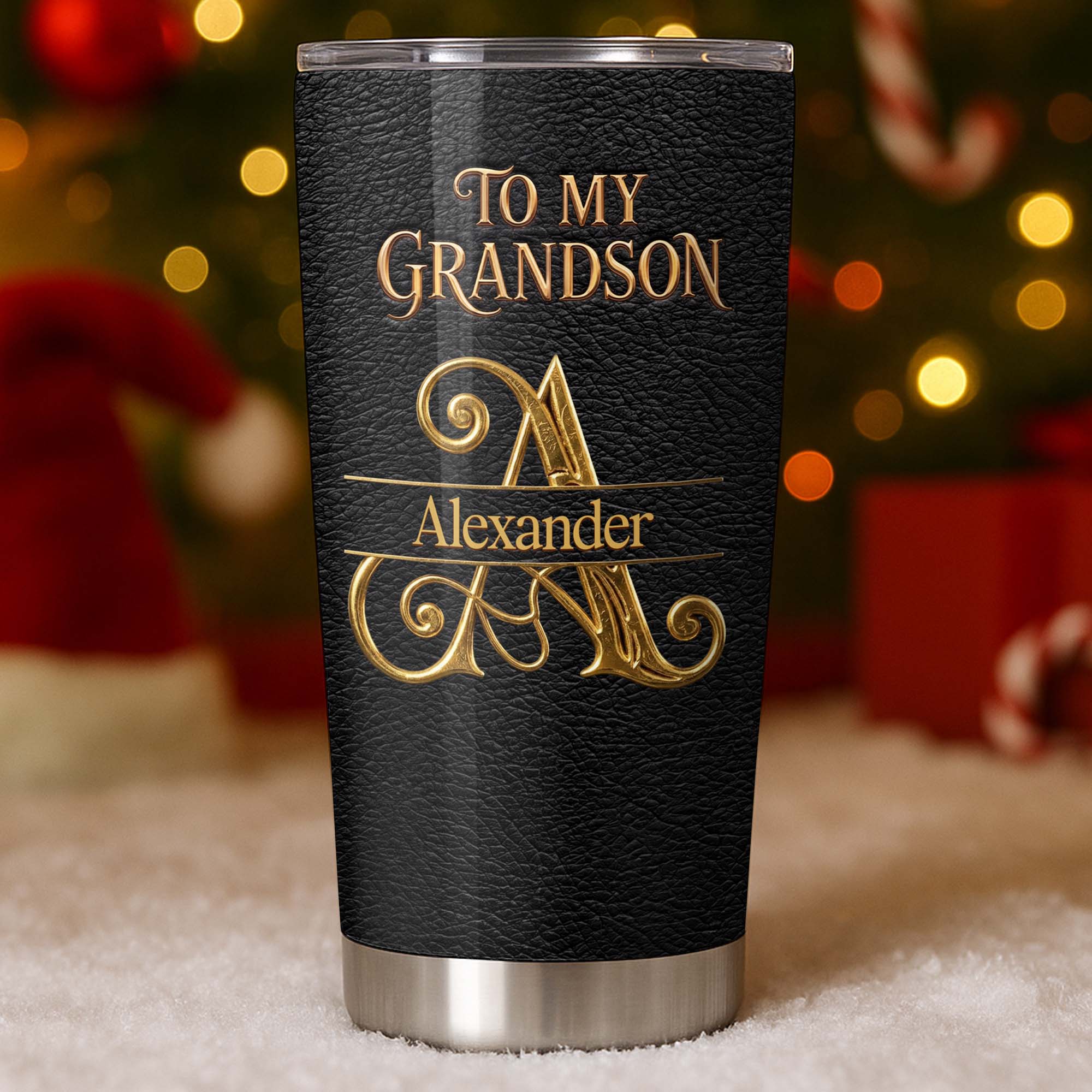 Personalized 20oz Stainless Steel Tumbler for Grandson Gift