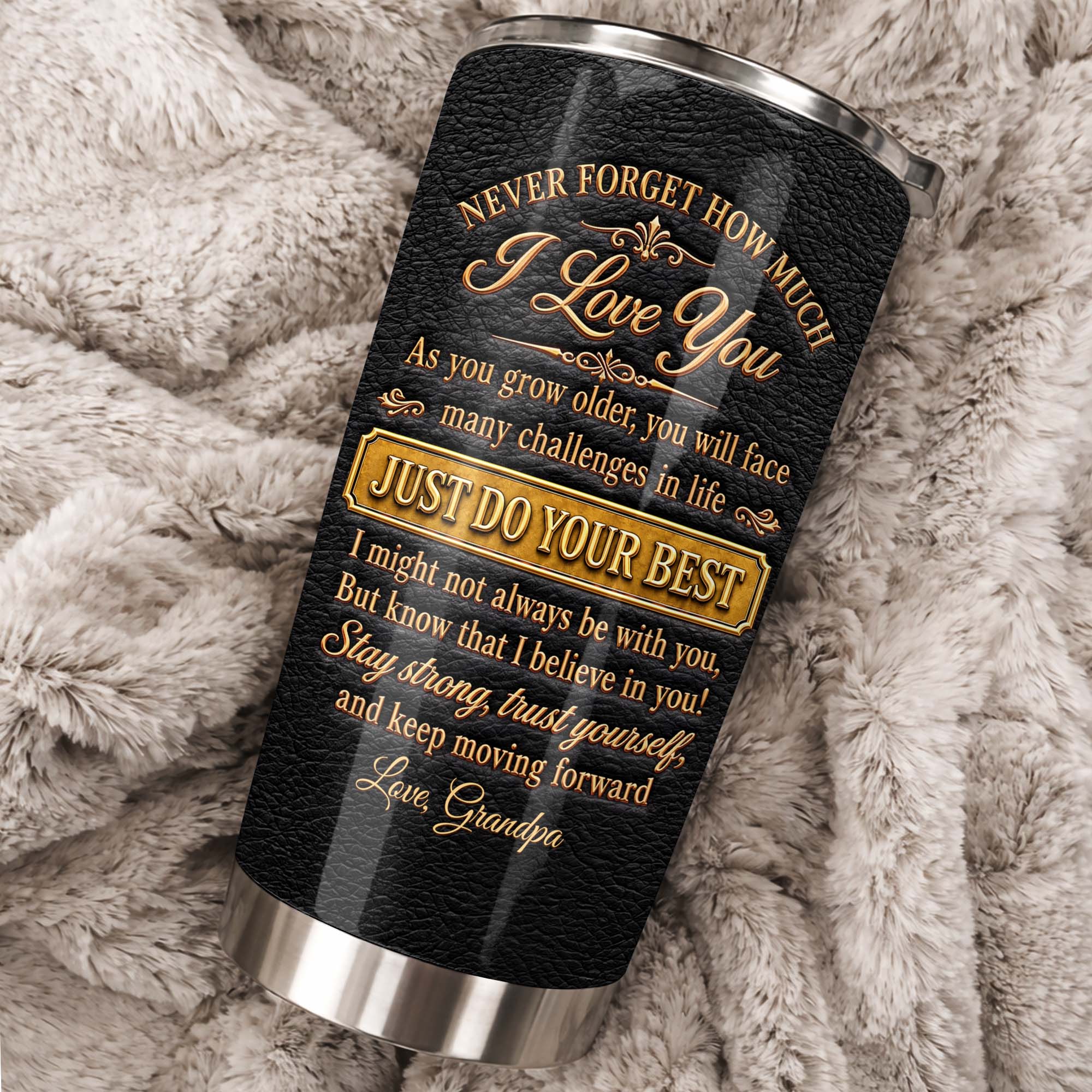 Personalized 20oz Stainless Steel Tumbler for Grandson Gift