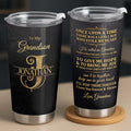 Personalized Monogram Initial Tumbler for Grandson 20oz 30oz Tumbler GradoCreations