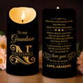 Personalized LED Candle with Initial Name for Grandson Gift LED Candle GradoCreations