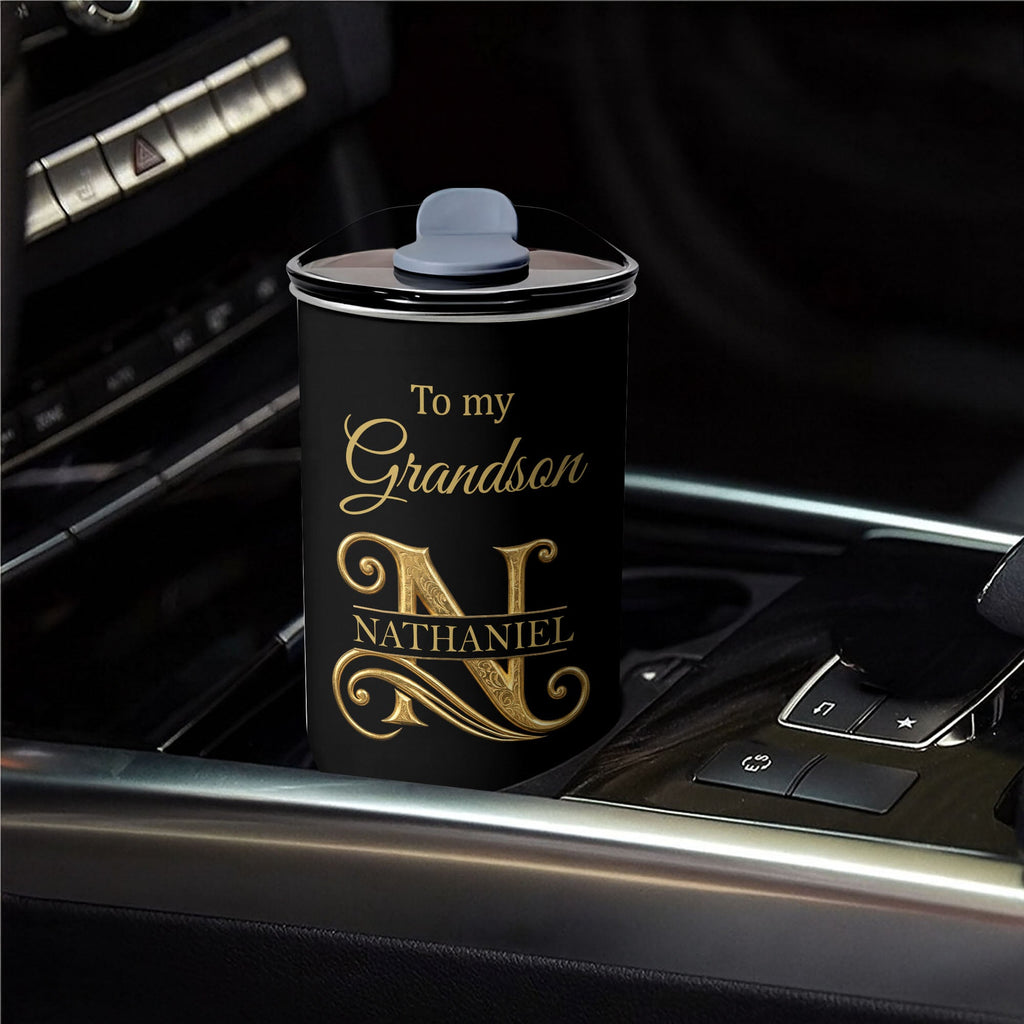 Personalized Stainless Steel Tumbler Custom Monogram Gift for Grandson 10oz tumbler GradoCreations
