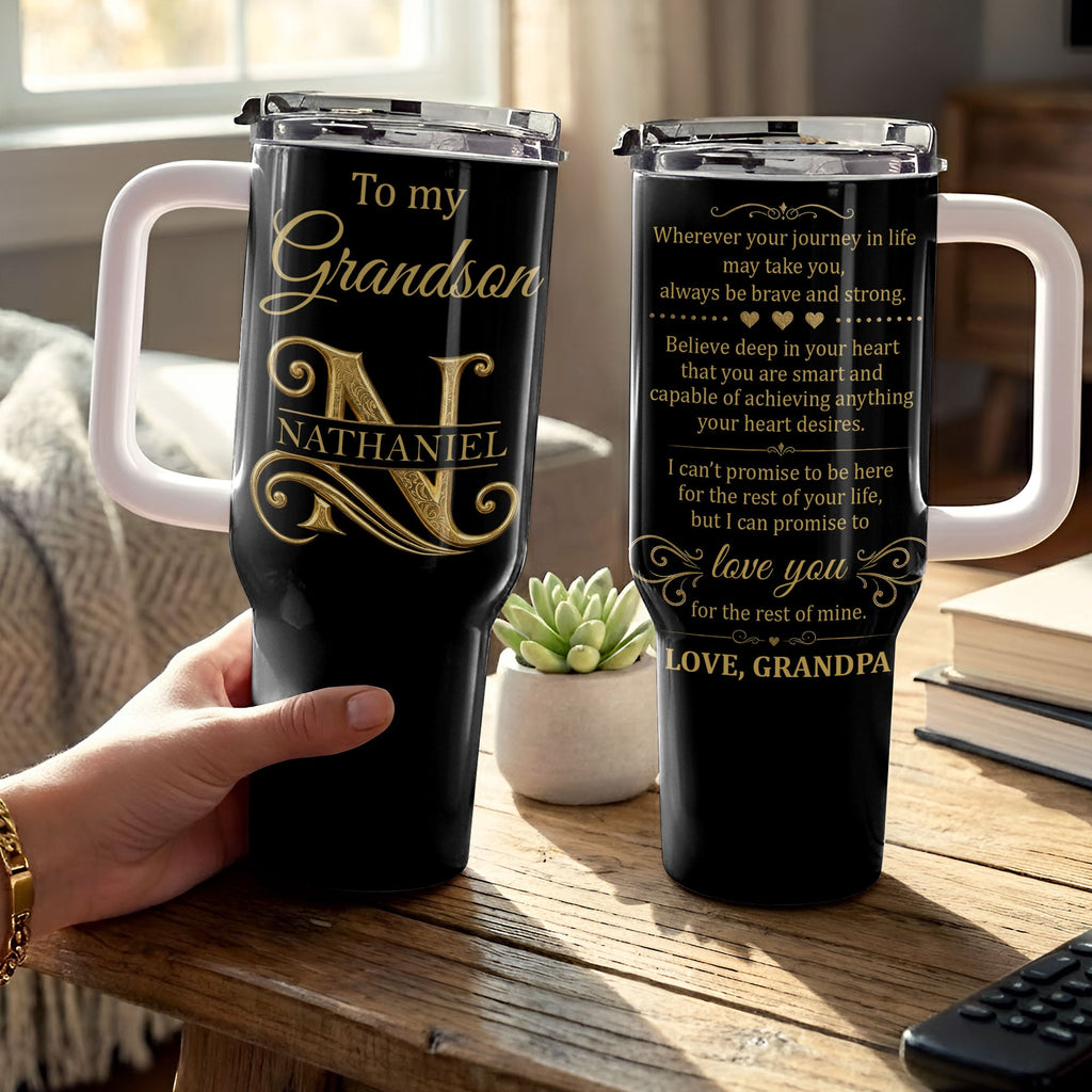 Personalized 40oz Tumbler Custom Name Gift for Grandson 40oz Tumbler GradoCreations