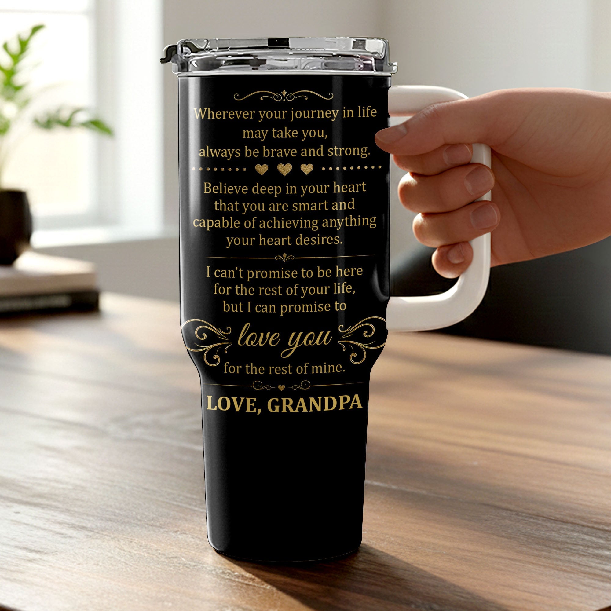 Personalized 40oz Tumbler Custom Name Gift for Grandson 40oz Tumbler GradoCreations