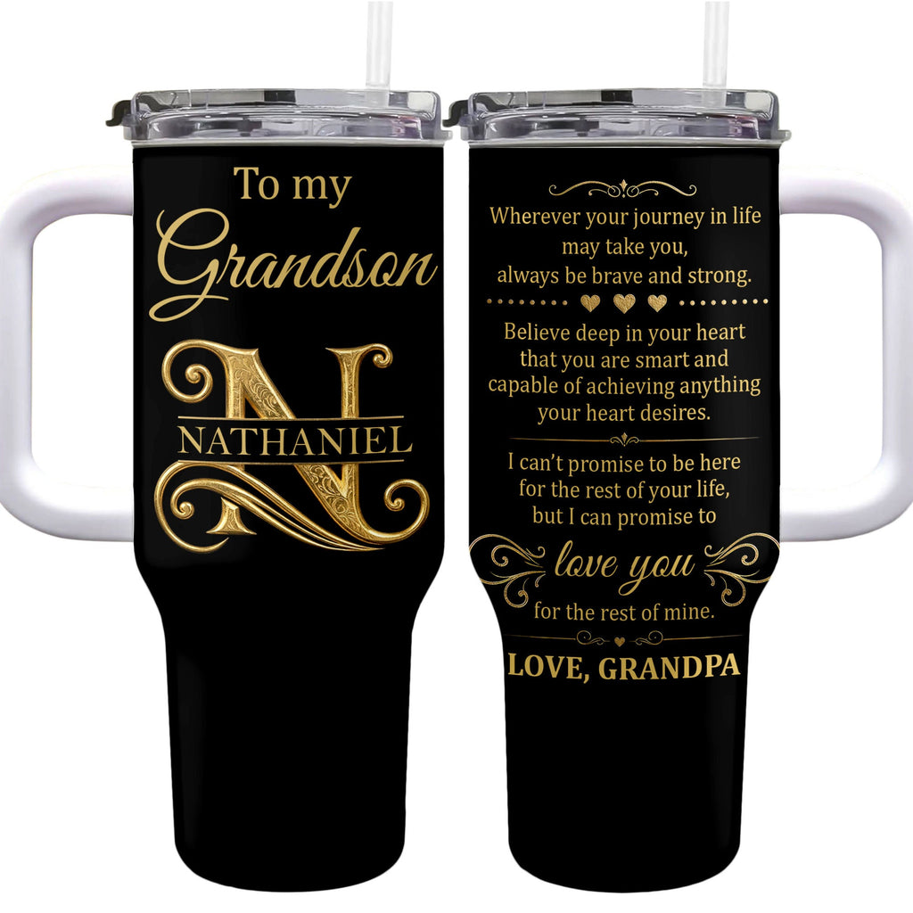 Personalized 40oz Tumbler Custom Name Gift for Grandson 40oz Tumbler GradoCreations