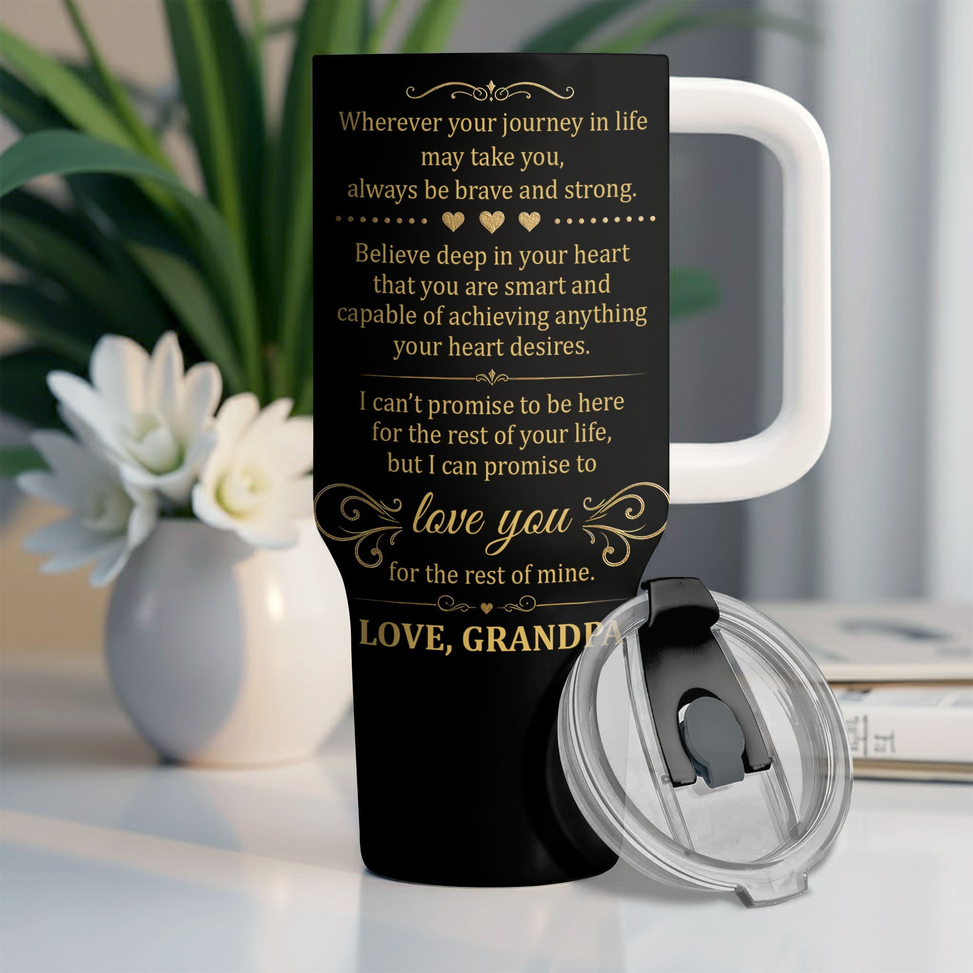 Personalized 40oz Tumbler Custom Name Gift for Grandson 40oz Tumbler GradoCreations