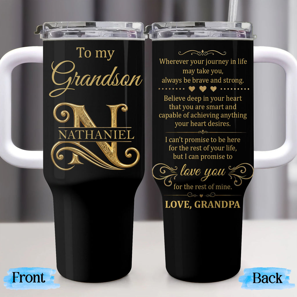 Personalized 40oz Tumbler Custom Name Gift for Grandson 40oz Tumbler GradoCreations