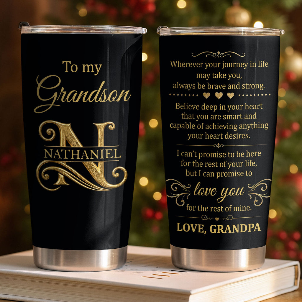 Personalized 20oz Stainless Steel Tumbler Gift for Grandson 20oz Tumbler GradoCreations