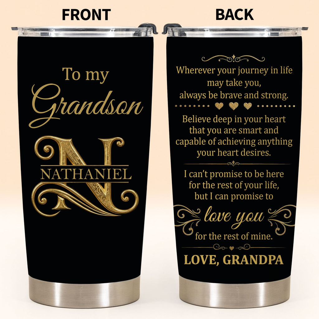 Personalized 20oz Stainless Steel Tumbler Gift for Grandson 20oz Tumbler GradoCreations