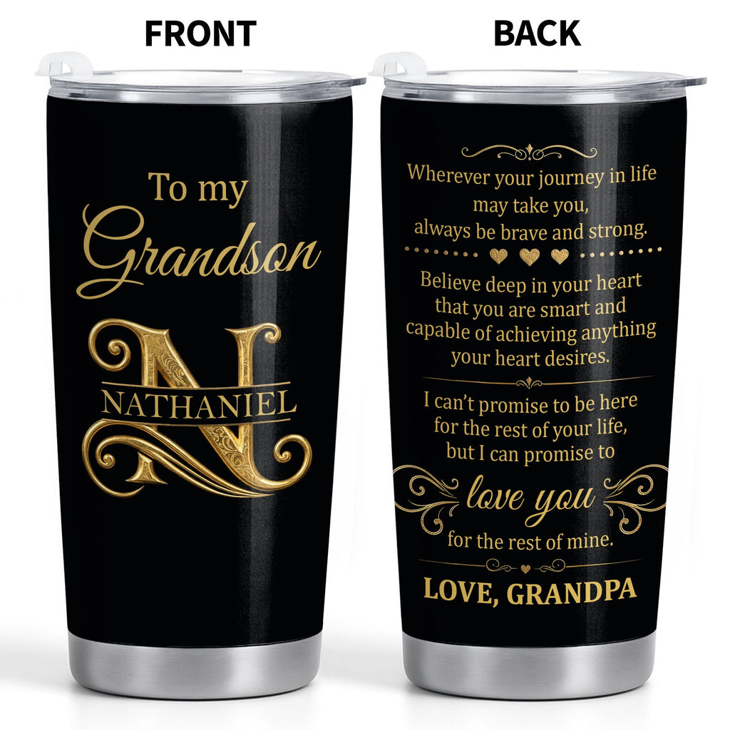 Personalized 20oz Stainless Steel Tumbler Gift for Grandson 20oz Tumbler GradoCreations