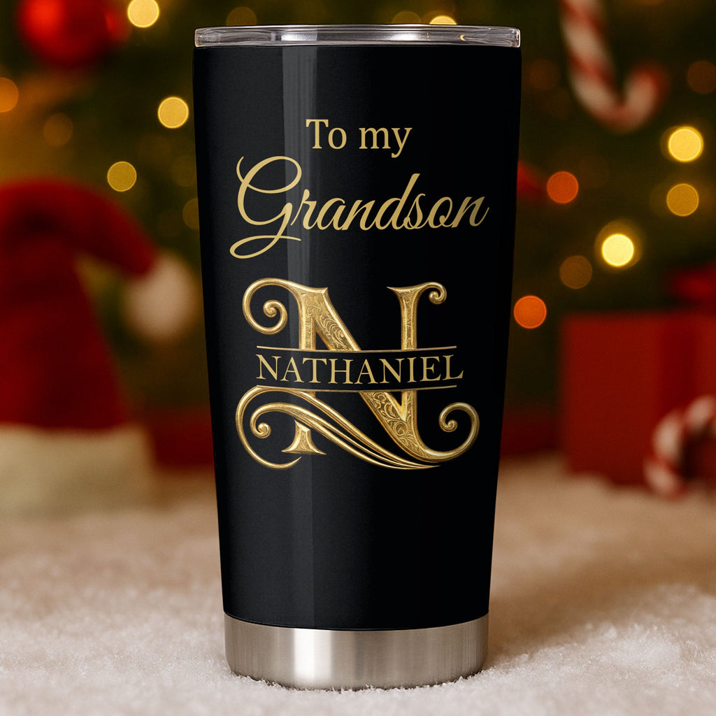 Personalized 20oz Stainless Steel Tumbler Gift for Grandson 20oz Tumbler GradoCreations