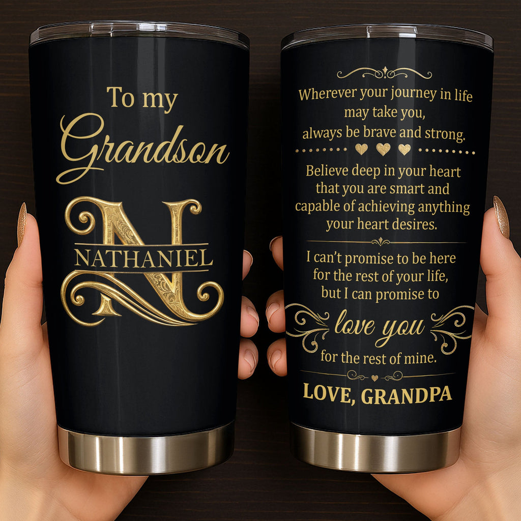 Personalized 20oz Stainless Steel Tumbler Gift for Grandson 20oz Tumbler GradoCreations