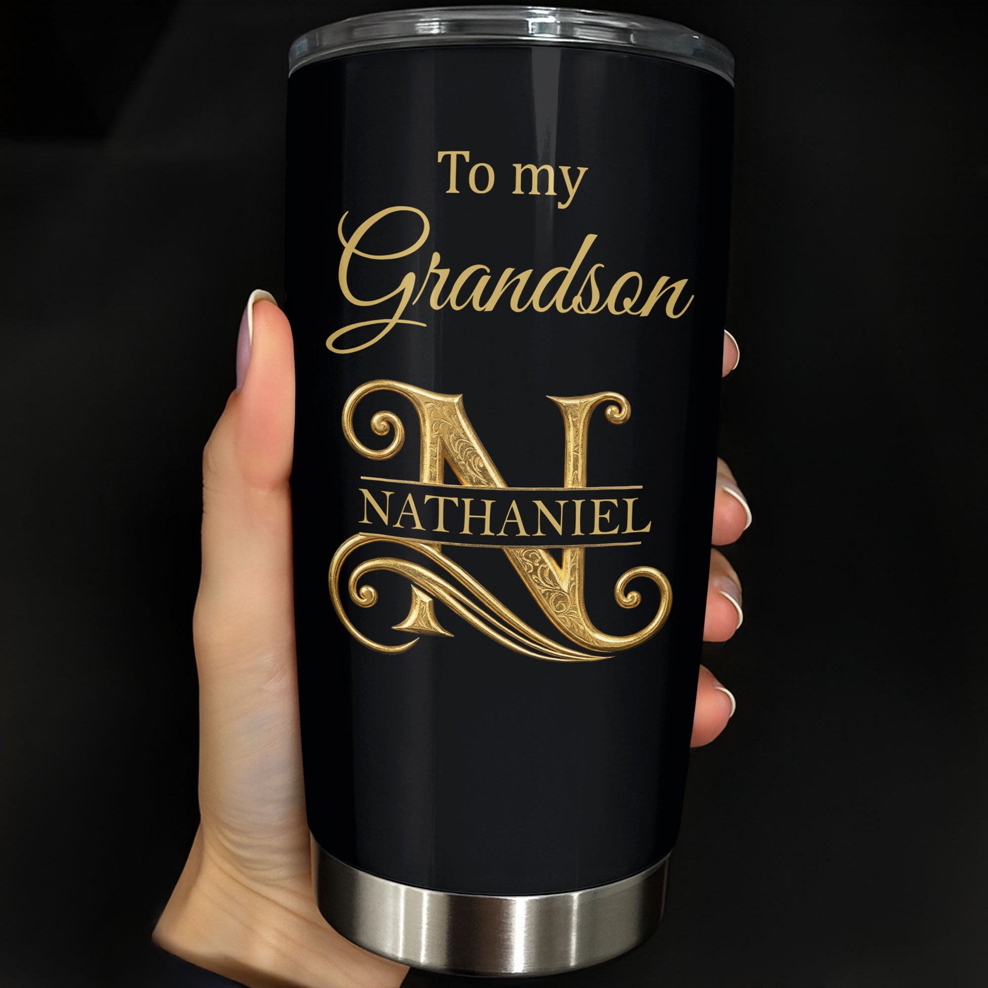 Personalized 20oz Stainless Steel Tumbler Gift for Grandson 20oz Tumbler GradoCreations