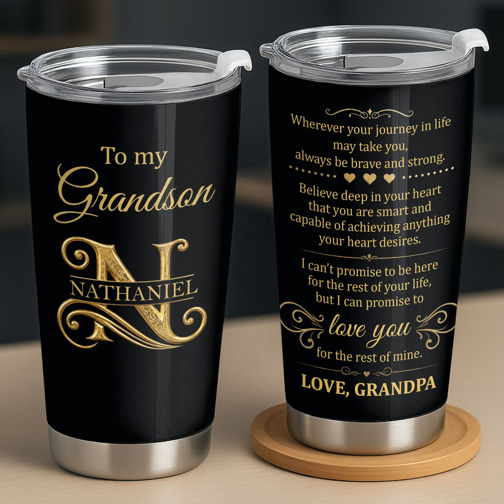 Personalized 20oz Stainless Steel Tumbler Gift for Grandson 20oz Tumbler GradoCreations