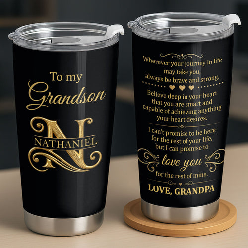 Personalized 20oz Stainless Steel Tumbler Gift for Grandson 20oz Tumbler GradoCreations