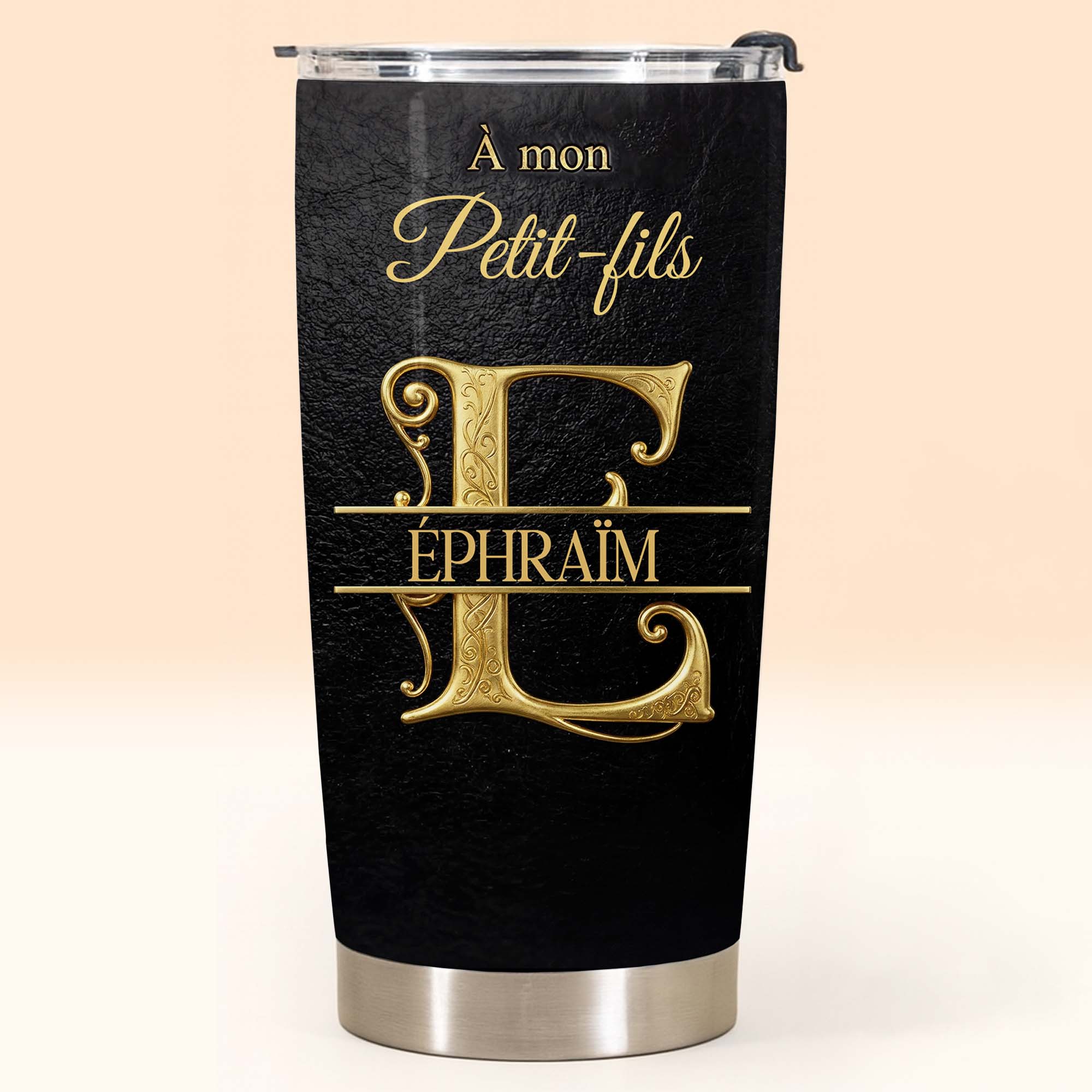 Personalized Stainless Steel Tumbler Custom Monogram Gift for Grandson Tumbler GradoCreations