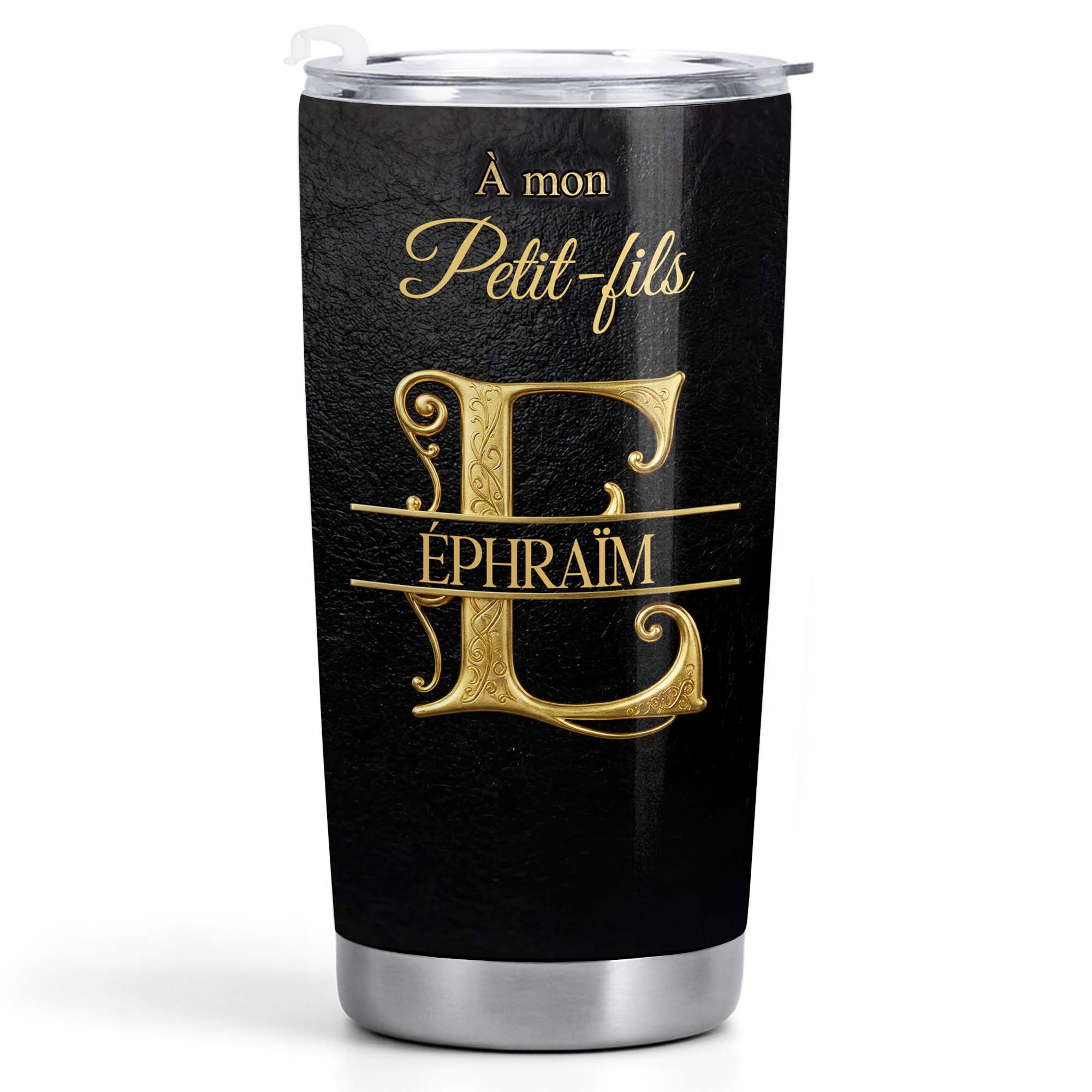 Personalized Stainless Steel Tumbler Custom Monogram Gift for Grandson Tumbler GradoCreations