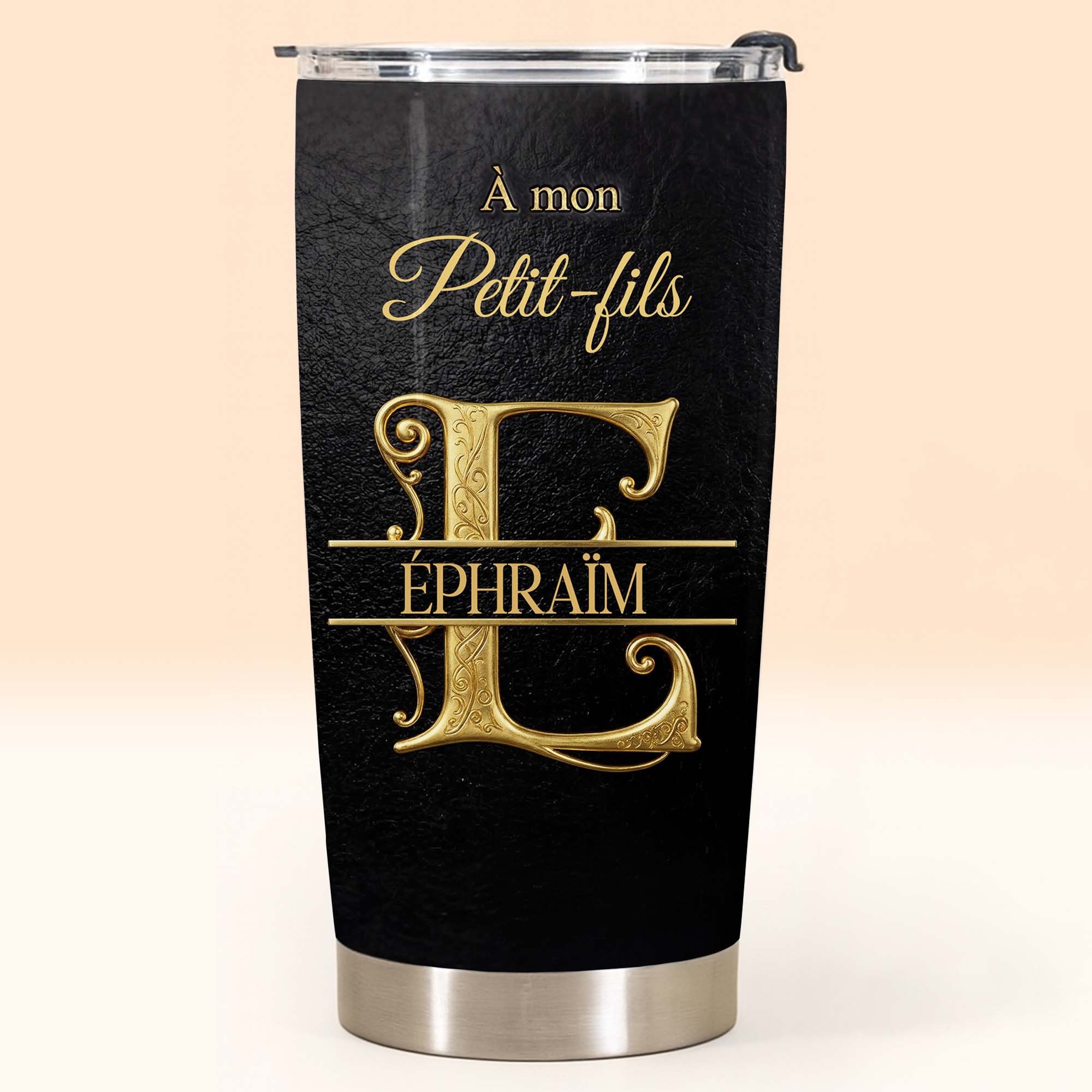 Personalized Gold Monogram Tumbler for Grandson 20oz Gift 20oz Tumbler GradoCreations