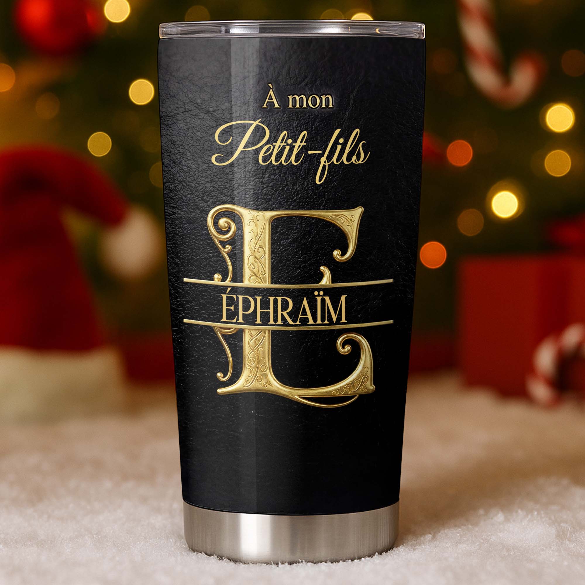 Personalized Gold Monogram Tumbler for Grandson 20oz Gift 20oz Tumbler GradoCreations