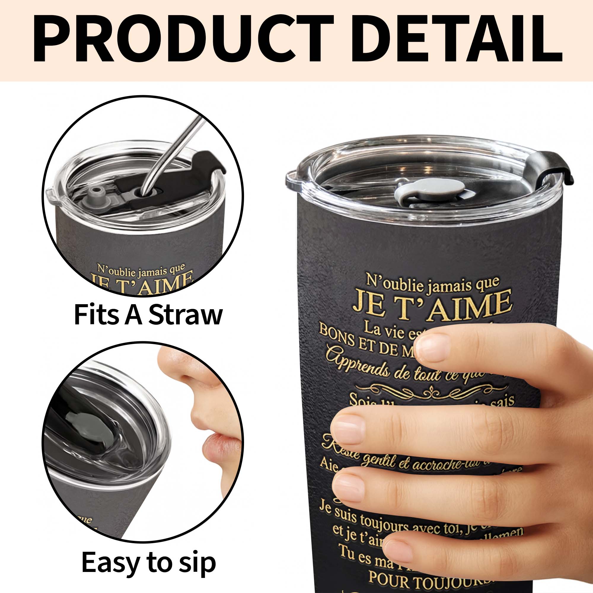 Personalized Gold Monogram Tumbler for Grandson 20oz Gift 20oz Tumbler GradoCreations