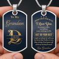 Personalized Stainless Steel Dog Tag Necklace for Grandson Dog Tag Necklace GradoCreations