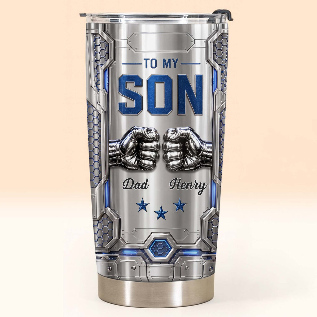 Personalized Stainless Steel Tumbler Custom Name for Son Gift Tumbler GradoCreations