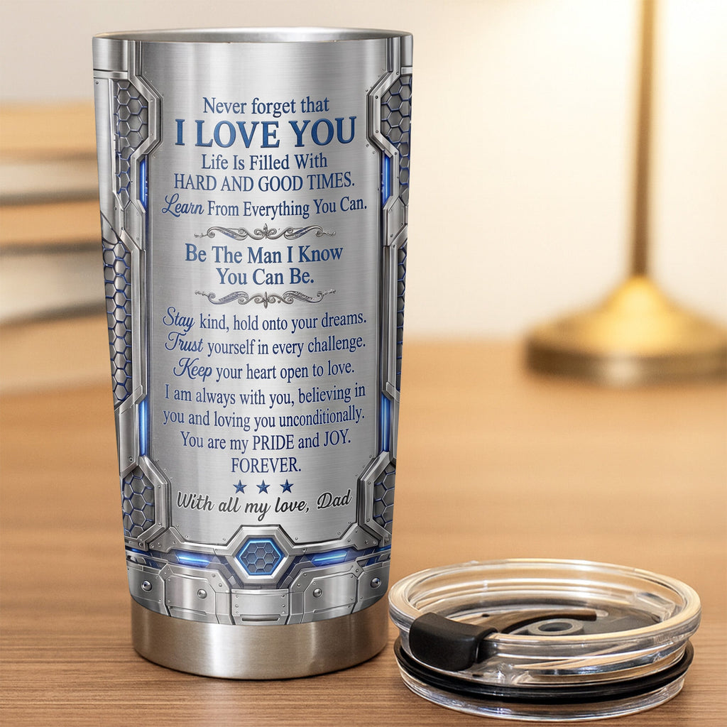 Personalized Stainless Steel Tumbler Custom Name for Son Gift Tumbler GradoCreations