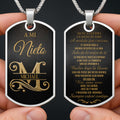 Custom Dog Tag Necklace Personalize Name for Grandson Gift Dog Tag Necklace GradoCreations