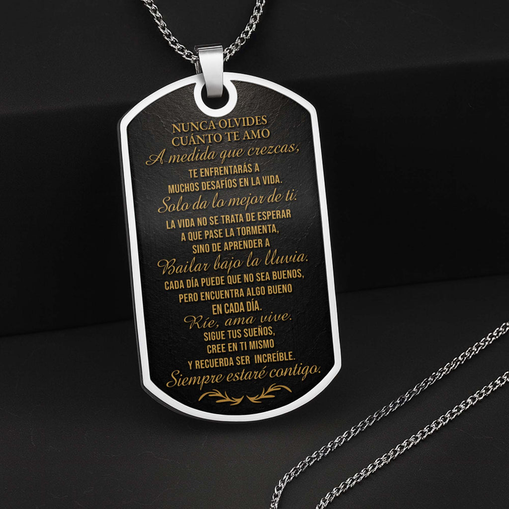 Custom Dog Tag Necklace Personalize Name for Grandson Gift Dog Tag Necklace GradoCreations