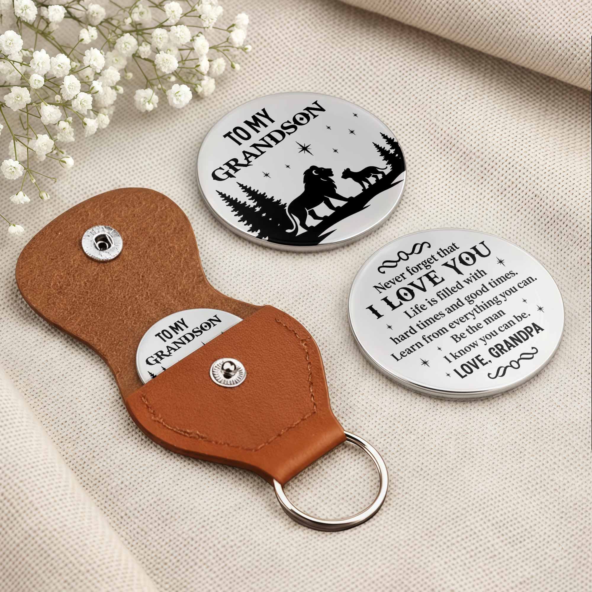 Personalized Pocket Hug Custom Message for Grandson Gift Pocket Hug GradoCreations