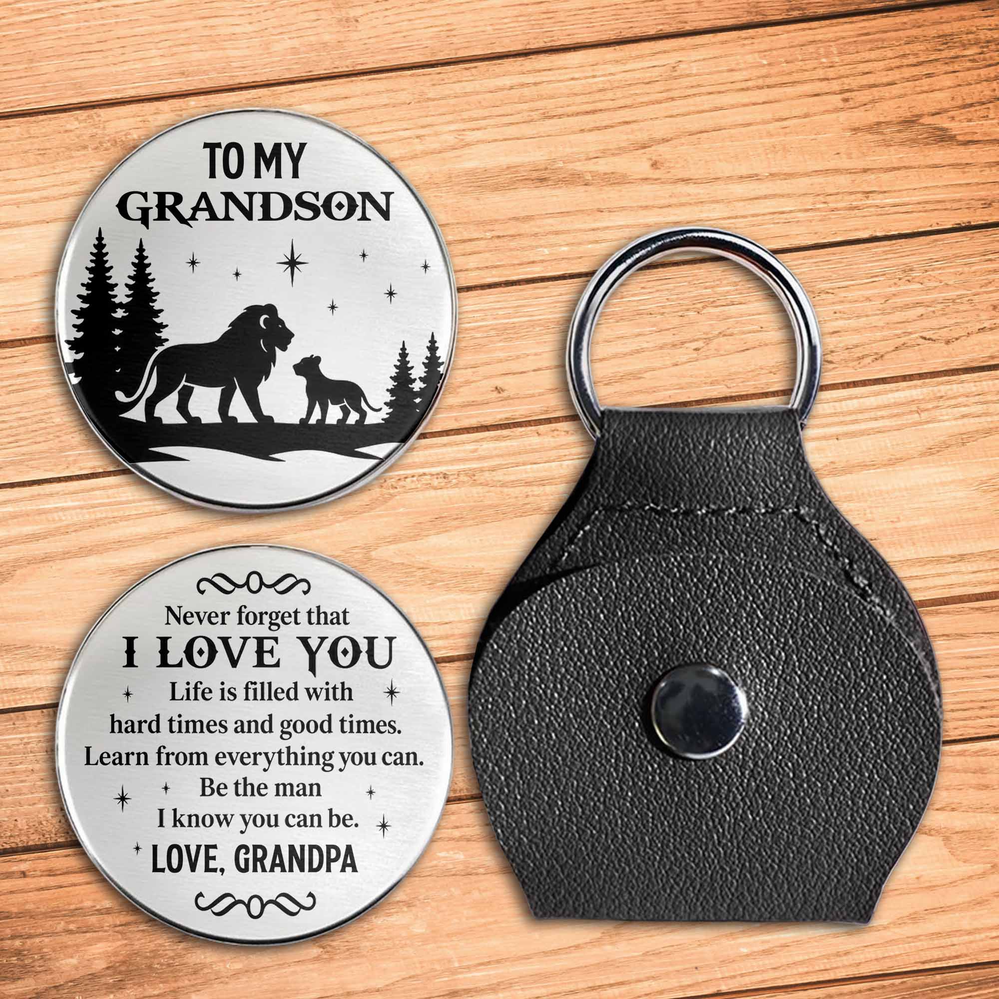 Personalized Pocket Hug Custom Message for Grandson Gift Pocket Hug GradoCreations