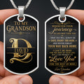 Custom Gold Letter Dog Tag Necklace Personalized for Grandson Dog Tag Necklace GradoCreations