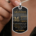 Personalized Dog Tag Necklace for Grandson Custom Name Gift Dog Tag Necklace GradoCreations
