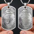 Personalized Stainless Steel Dog Tag Necklace for Grandson Dog Tag Necklace GradoCreations