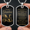 Personalized Dog Tag Necklace Custom Name Gift for Grandson Dog Tag Necklace GradoCreations