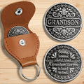 Personalized Pocket Hug Token Custom Message Gift for Grandson Pocket Hug GradoCreations