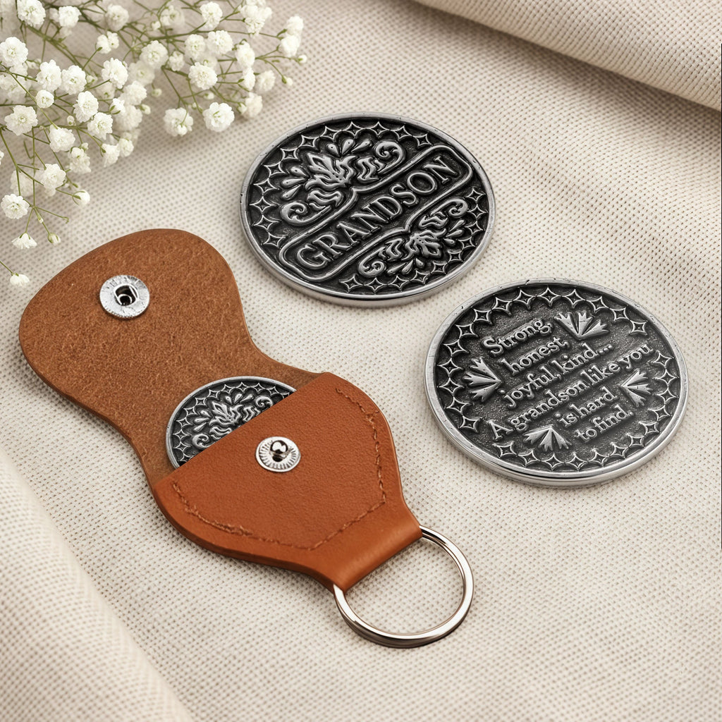 Personalized Pocket Hug Token Custom Message Gift for Grandson Pocket Hug GradoCreations