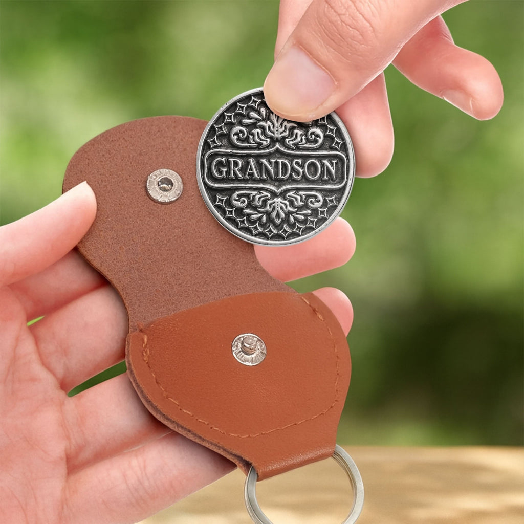 Personalized Pocket Hug Token Custom Message Gift for Grandson Pocket Hug GradoCreations
