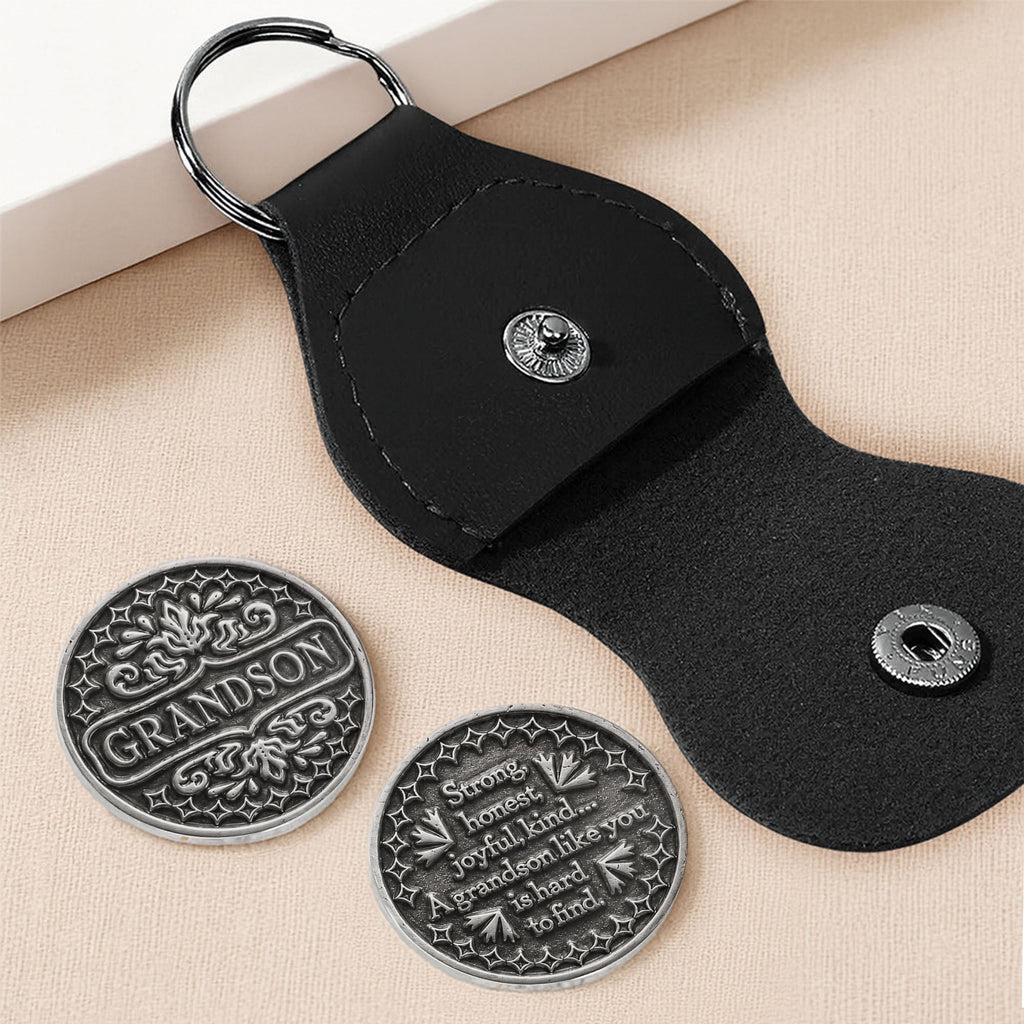 Personalized Pocket Hug Token Custom Message Gift for Grandson Pocket Hug GradoCreations