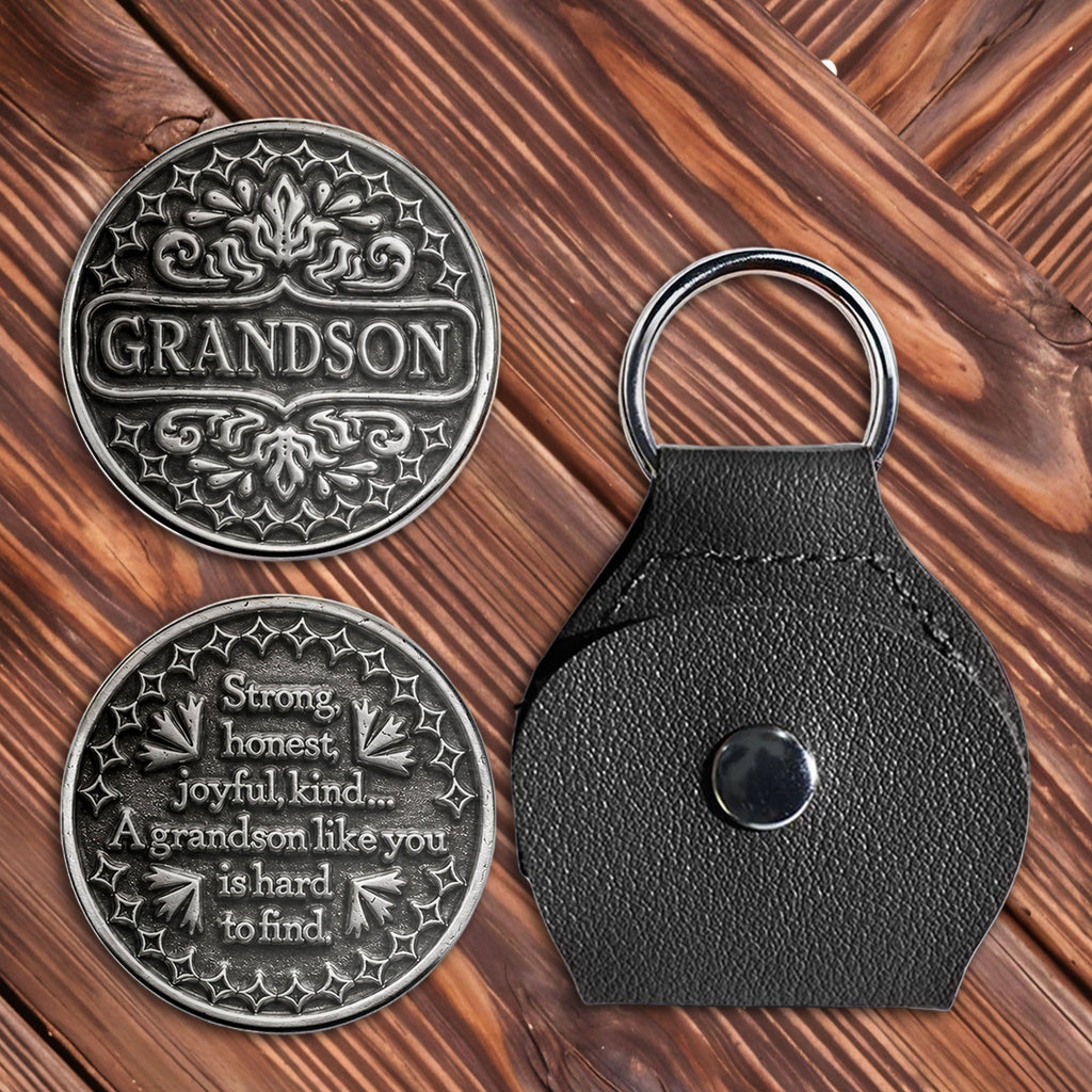 Personalized Pocket Hug Token Custom Message Gift for Grandson Pocket Hug GradoCreations
