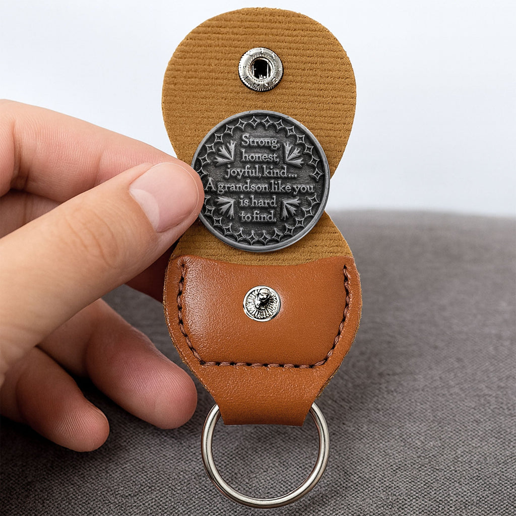 Personalized Pocket Hug Token Custom Message Gift for Grandson Pocket Hug GradoCreations