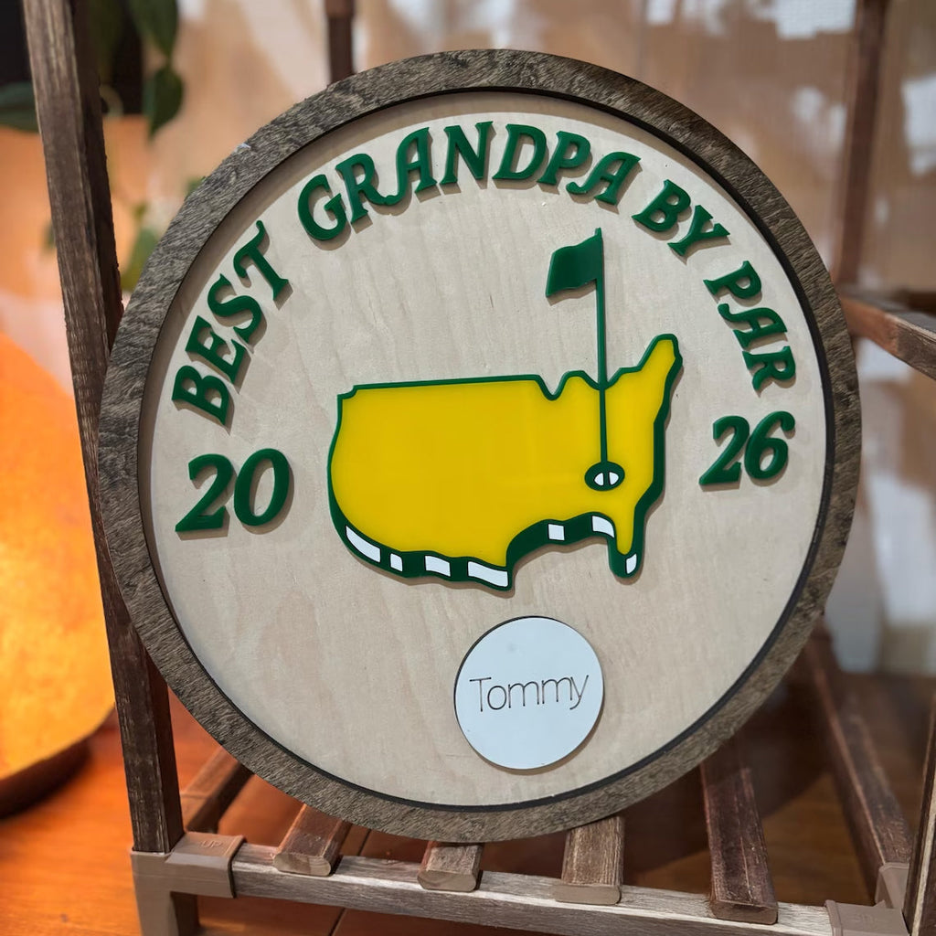 Personalized Golf Ball Plaque Custom Gift for Dad, Grandpa HN590 - Golf Ball Plaque BCF Fix GradoCreations
