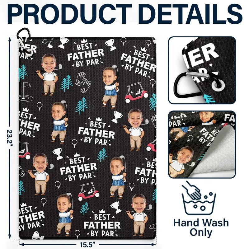 Personalized Golf Towel for Dad - Best Dad By Par Gift