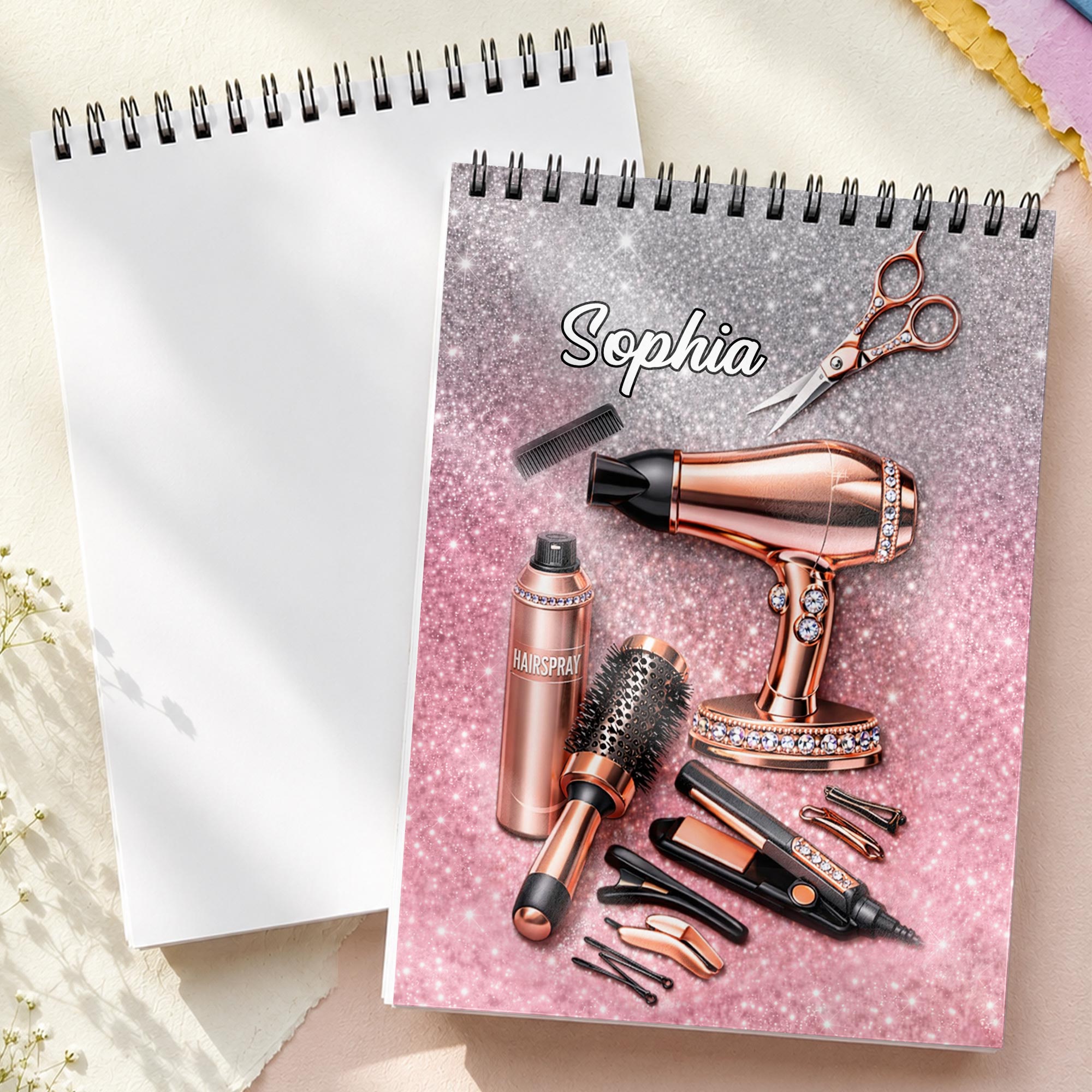 Personalized Sketch Book Custom Name Hair Stylist Gift Sketch Book GradoCreations